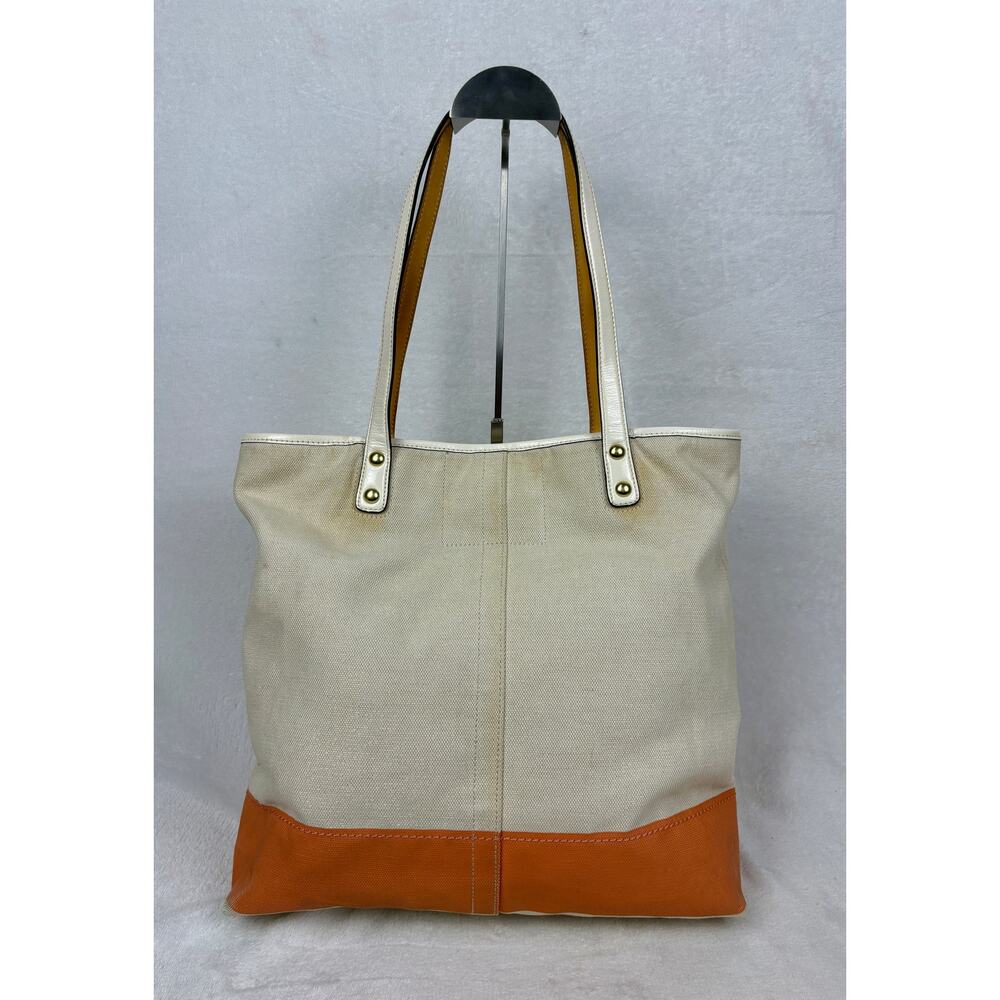 Coach Pierre Le Tan Beach Umbrella Canvas Tote with Luggage Tag - Picture 5 of 17